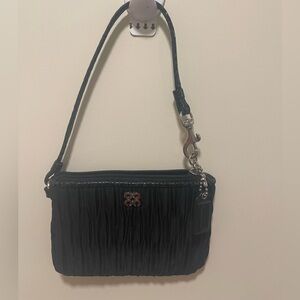 Coach Black Wristlet with Silver Accents